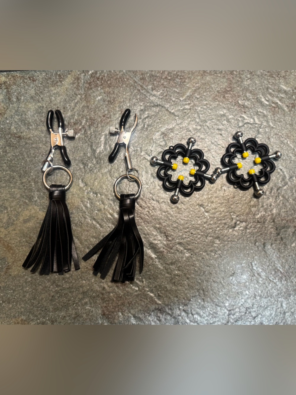 Nipple Clips Floral and Fringe design (2 pairs) New!
